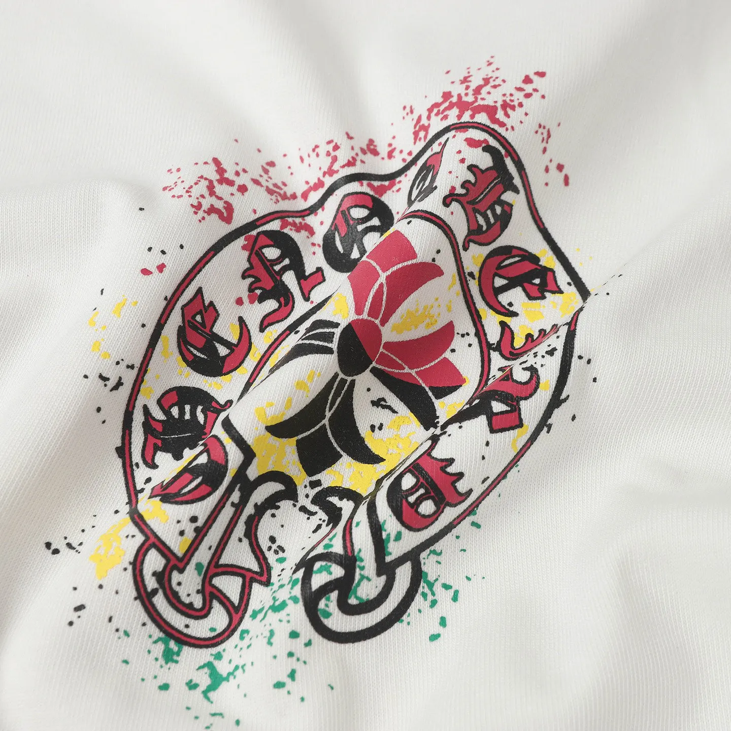 🅿️170 CHROME HEARTS/Chrome Heart CH spray-printed short-sleeved T-shirt The fabric is made of 280g heavy combed cotton, customized with 32 count 1*1 threads, and washed twice for ready-to-wear. The fabric is comfortable and skin-friendly without any strange feeling. Custom-dyed fabric, with high textile density, good drape, and not easy to deform. The thick texture and tight spinning process will not affect the breathability of the fabric. The color saturation is very high. Imported digital direct-injection printing technology. A versatile and good-looking short-sleeve. The loose version covers the flesh and makes you look slimmer. It is the same style for men and women. It has three complete standards. Color: Black-White Size: XS-L
